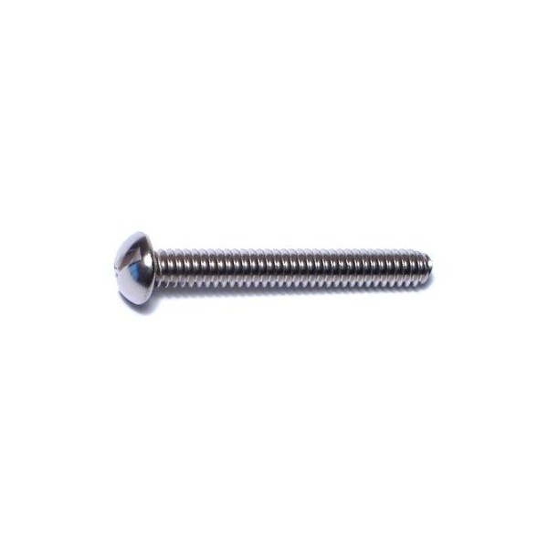 Midwest Fastener #10-24 x 1-1/2 in Slotted Round Machine Screw, Plain 18-8 Stainless Steel, 15 PK 61228 - main